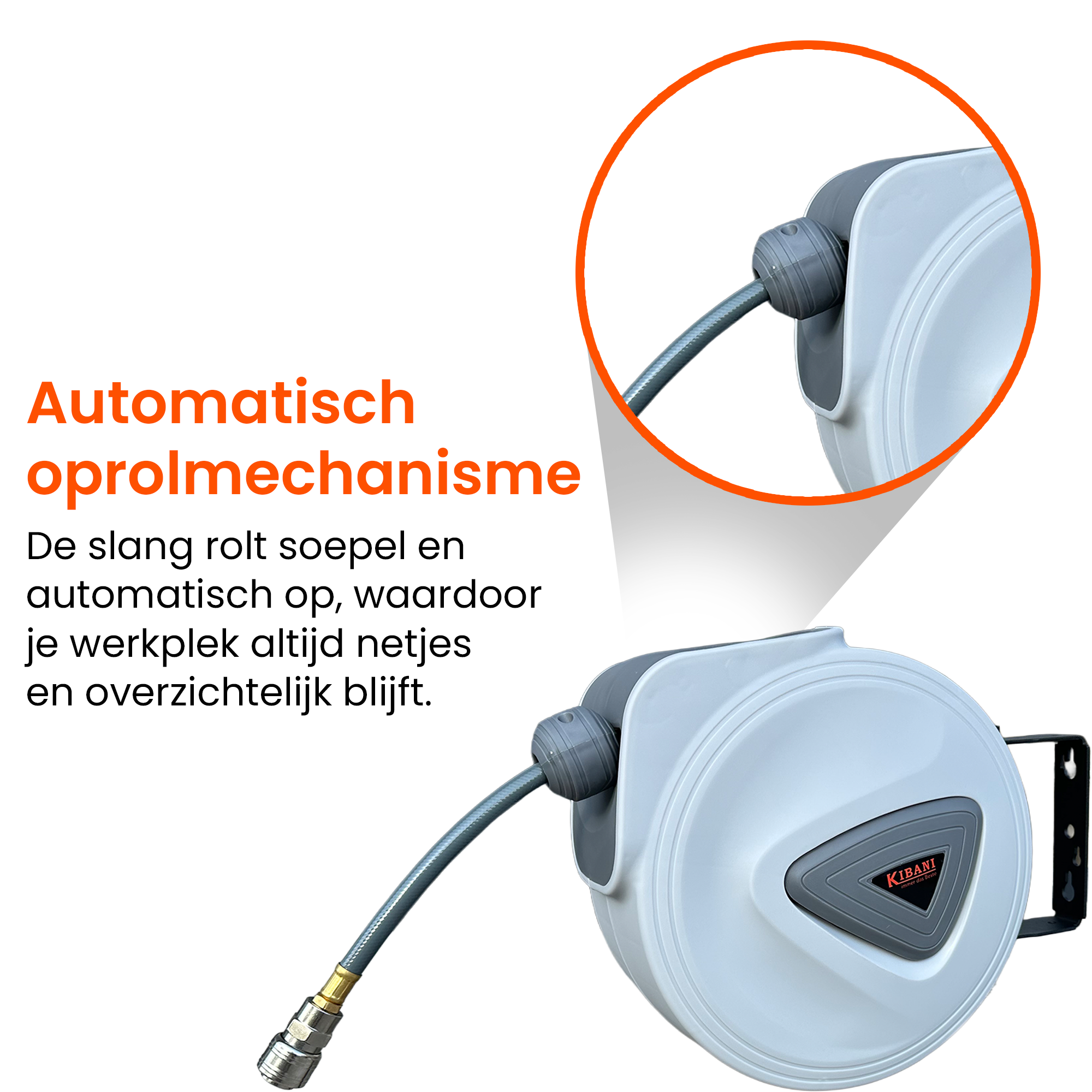 Kibani Luchtslanghaspel 10 meter - Afbeelding 2